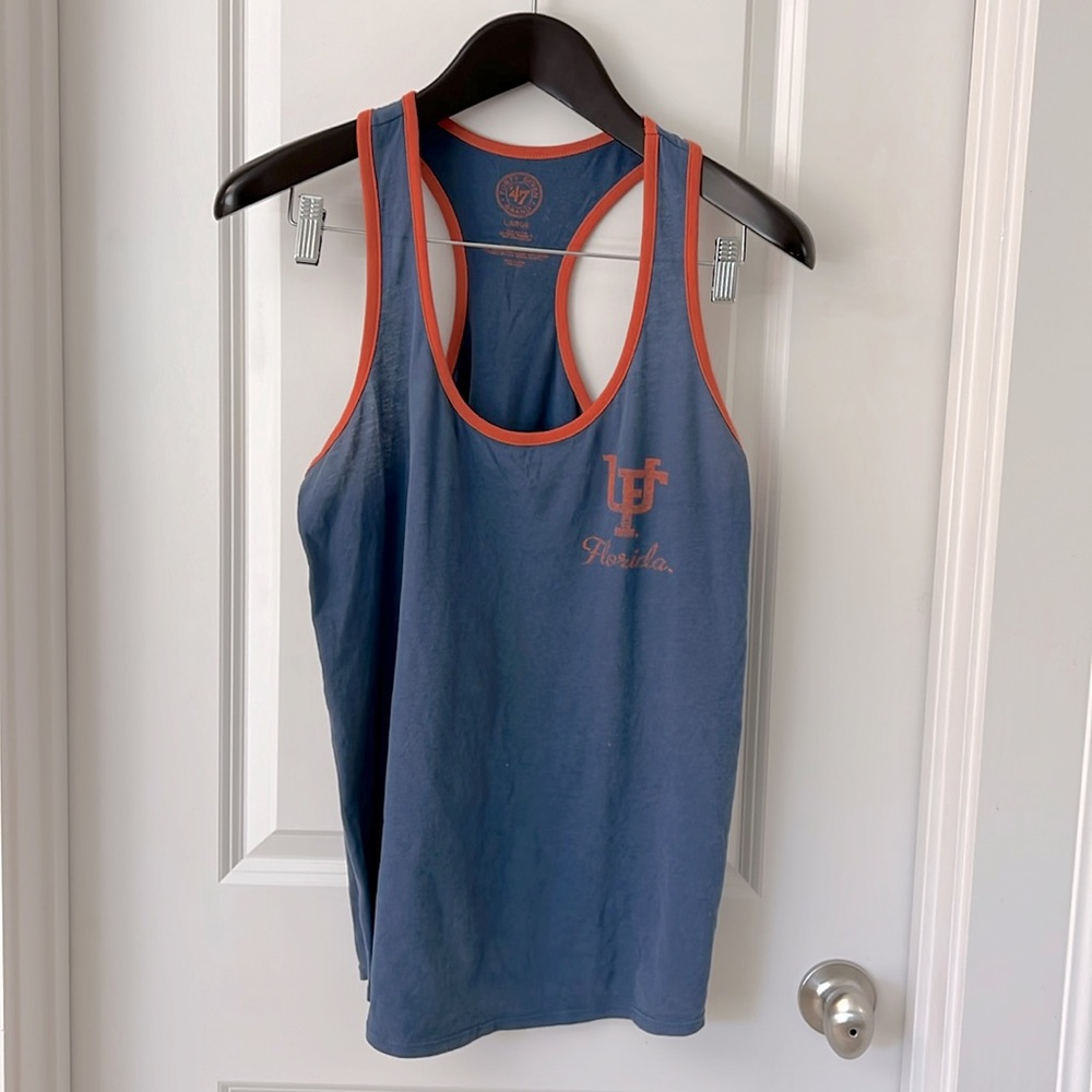 ‘47 Brand UF racerback tank, dusty blue, size L